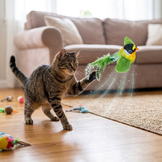Pawlume Chirping Bird Cat Toy