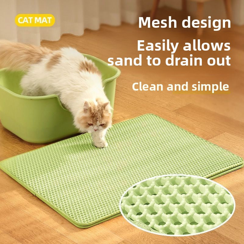 Pawlume Double Layer Washable Litter Mat - Ultimate Solution for Cat Litter Mess