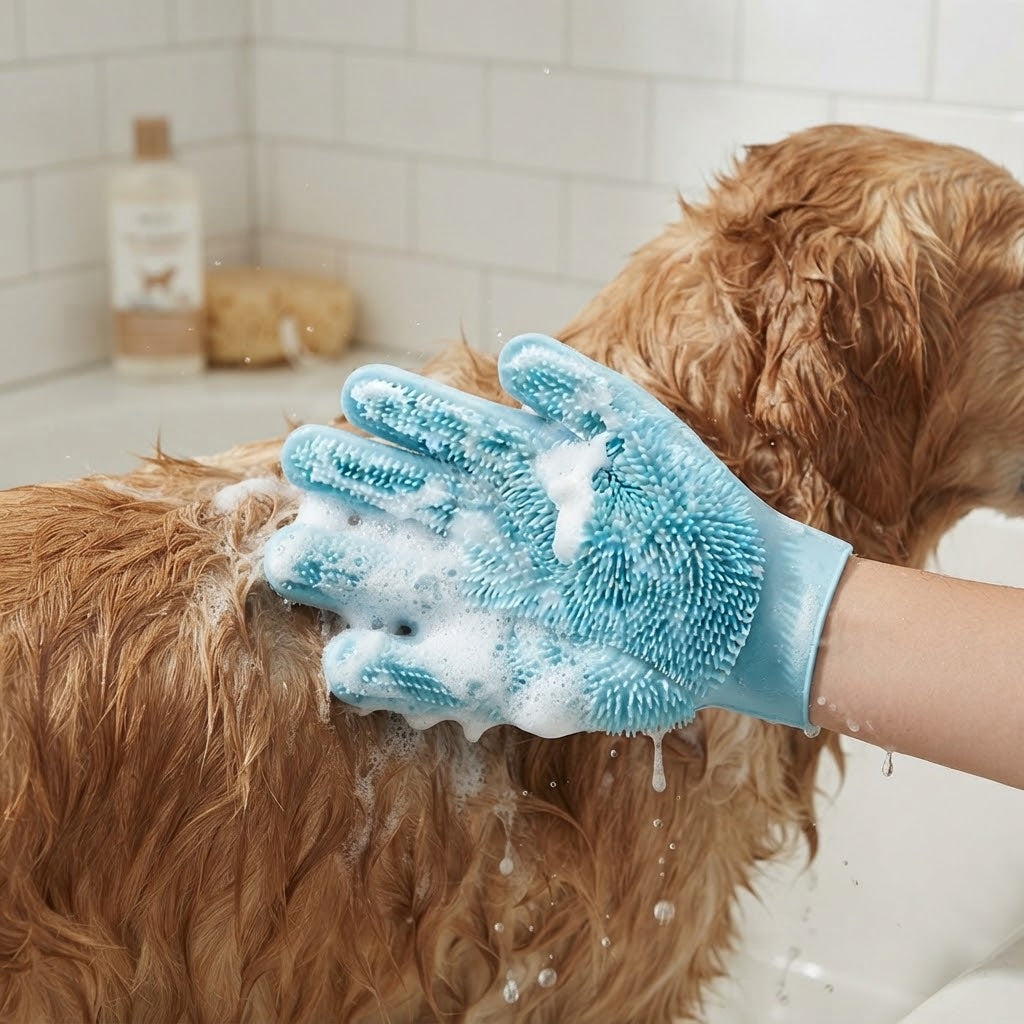 Pawlume Pet Bathing Gloves