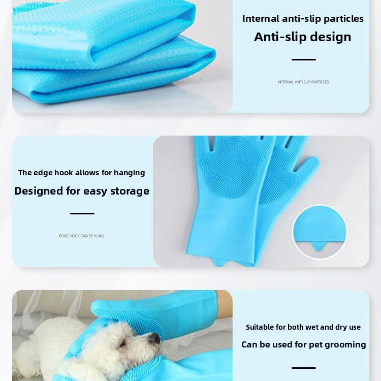 Pawlume Pet Bathing Gloves