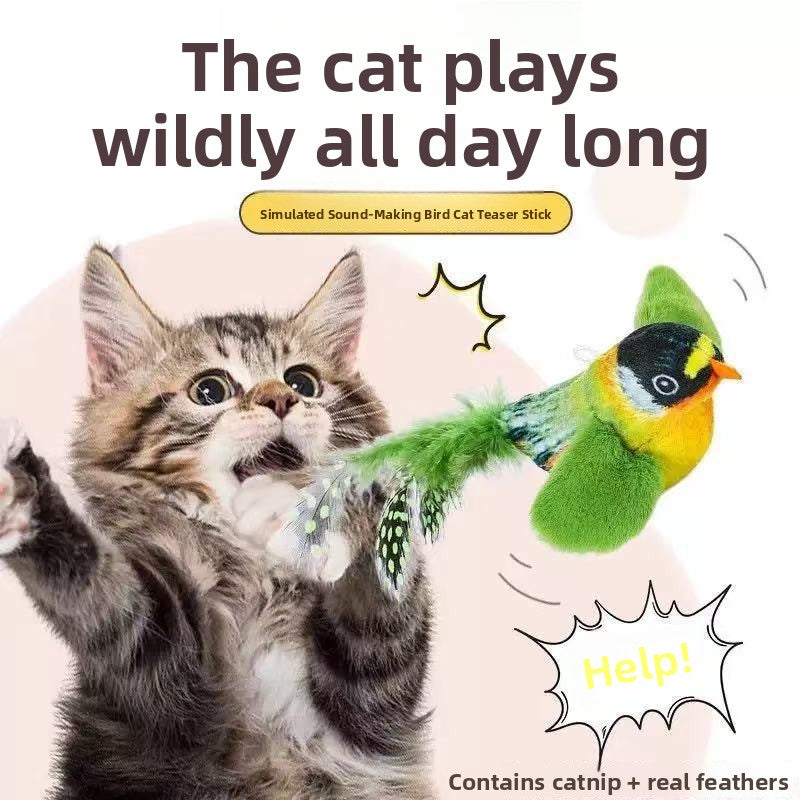 Pawlume Chirping Bird Cat Toy