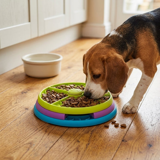 Slow Feeder Dog Bowl - Pawlume Puzzle for Engaging Mealtime Fun