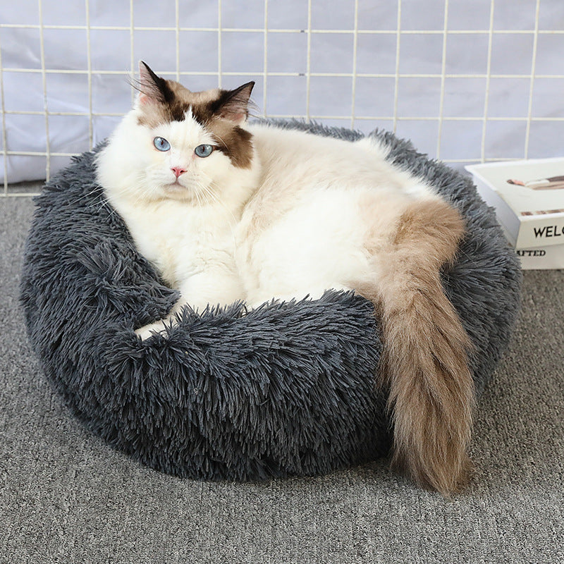 Pawlume Round Plush Pet Bed