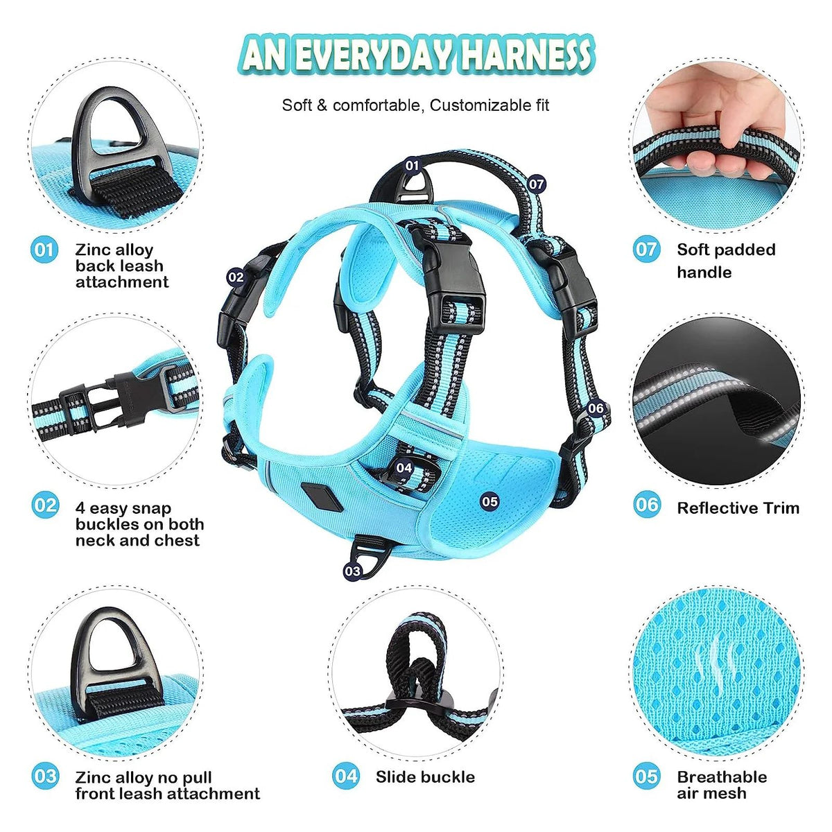 Pawlume No-Pull Padded Dog Harness